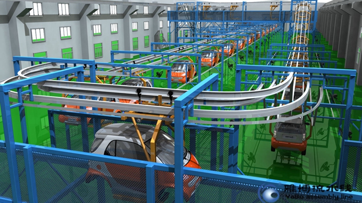 新能源汽车流水线生产